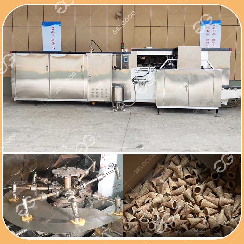 Ligne de production de cornets de chocolat