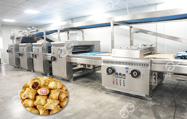Ligne de production automatisée de biscuits fourrés